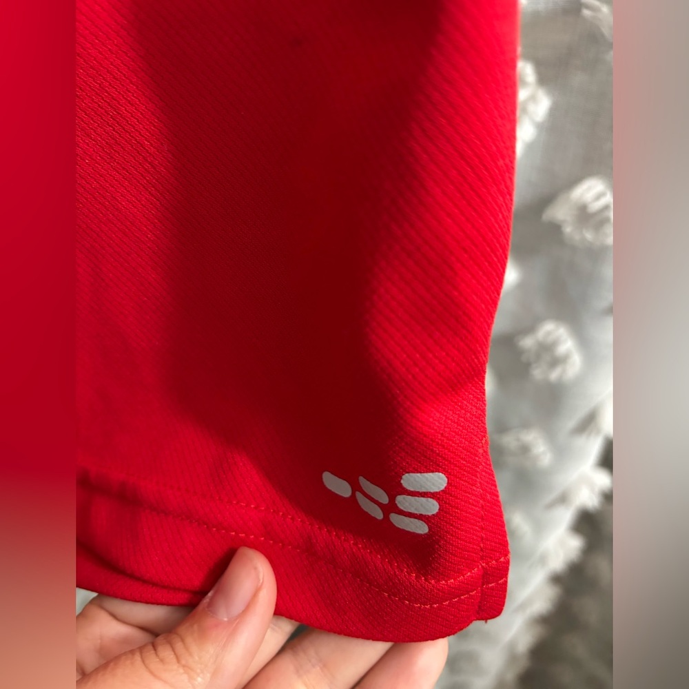 bcg Red Kids Polo Shirt with Classic Collar - Picture 3 of 4